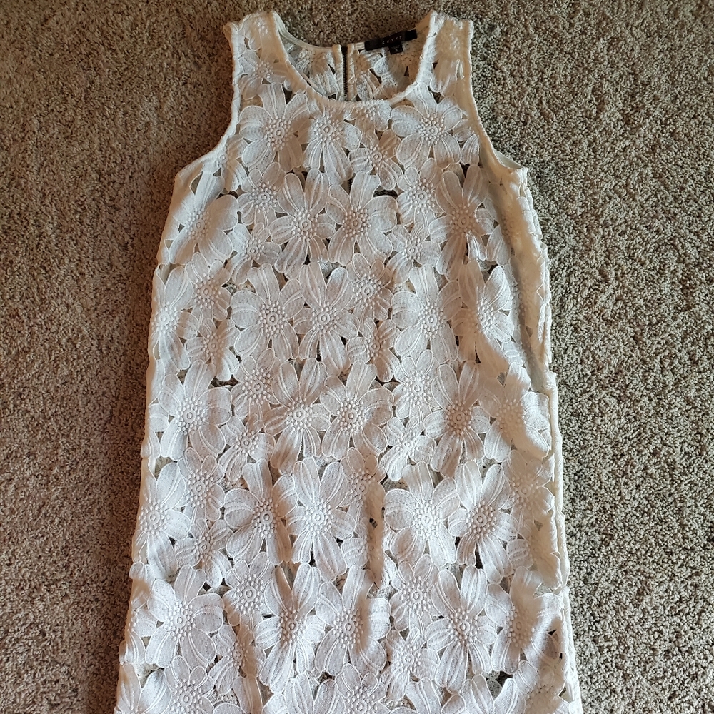 Fever Floral Off White Dress W/Out Slip